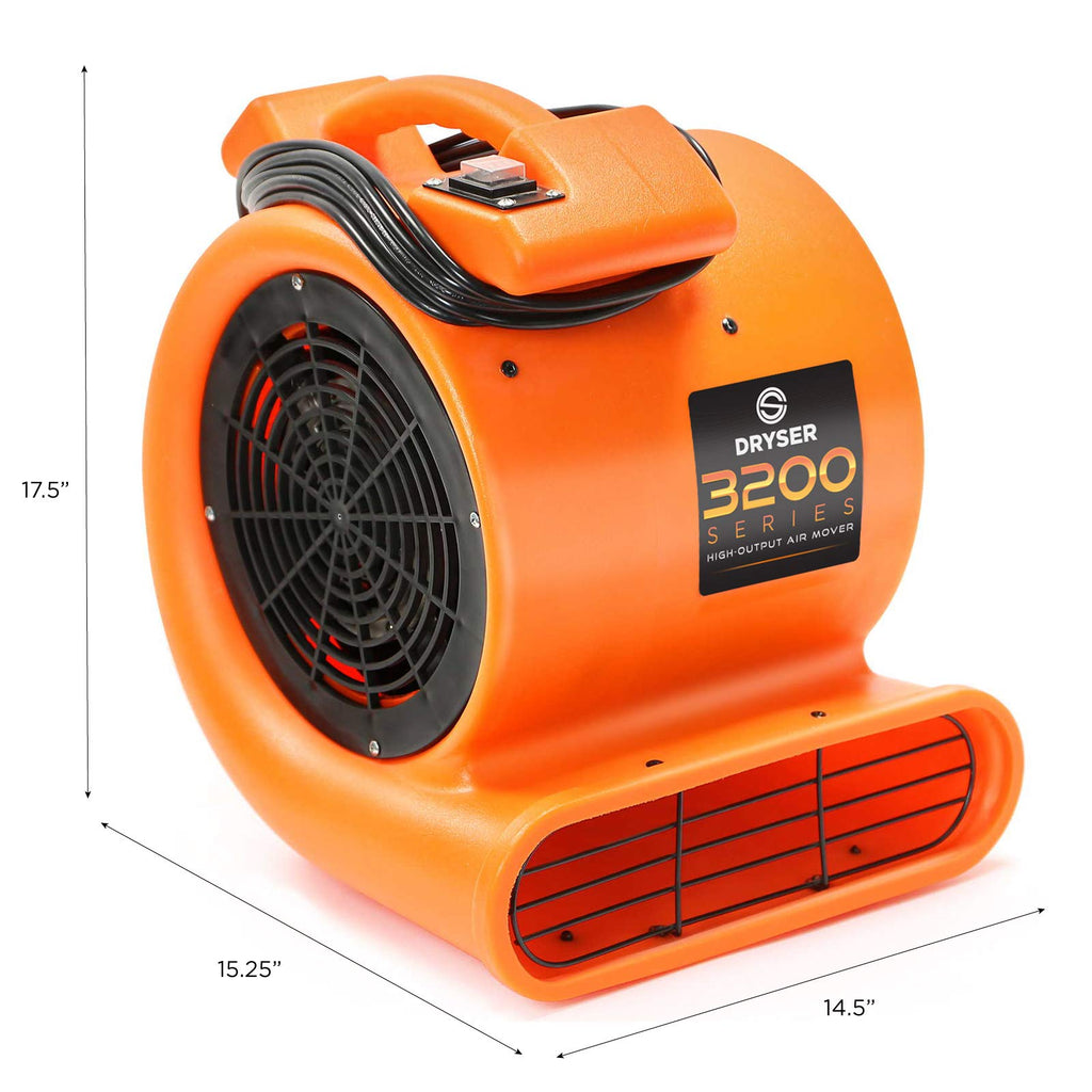2 Speed 1/2 HP Orange Air Mover Floor Fan M99286