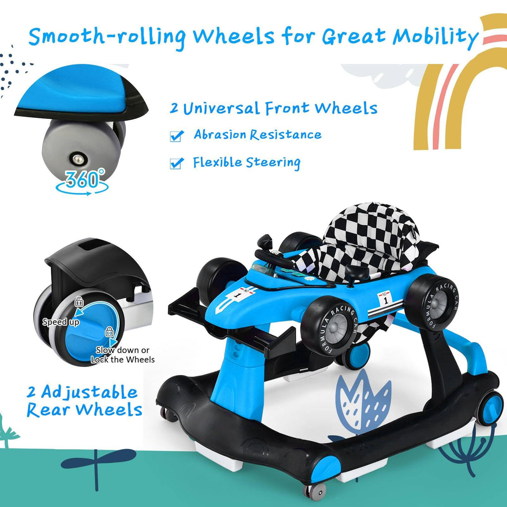 5-in-1 Foldable Baby Walker with Adjustable Height V963810