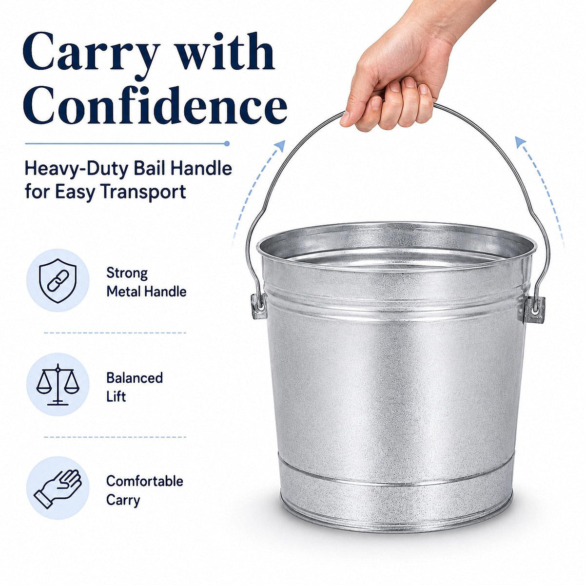 Galvanized Steel Airtight Storage Jar with Locking Lid G713044