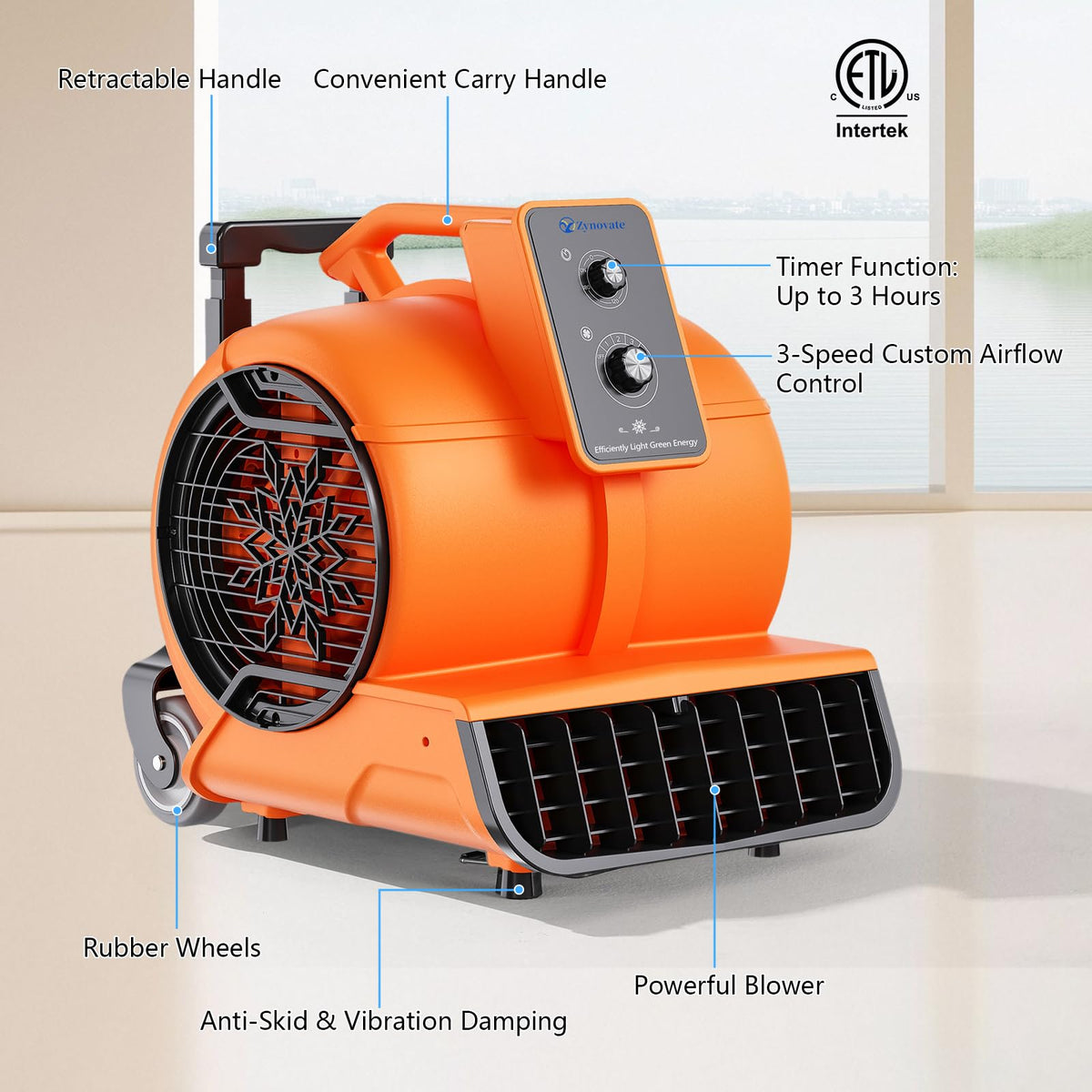1 HP 4000 CFM Portable Air Mover P9543