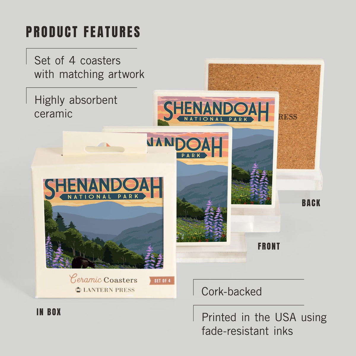 Ceramic Coasters Set of 4 K21009