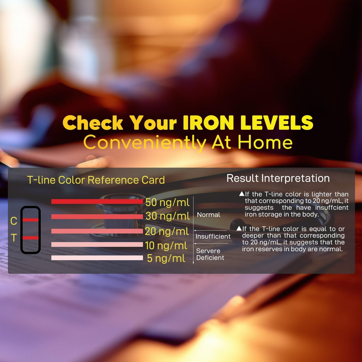 Iron Deficiency Home Test Kit 2 Tests D641