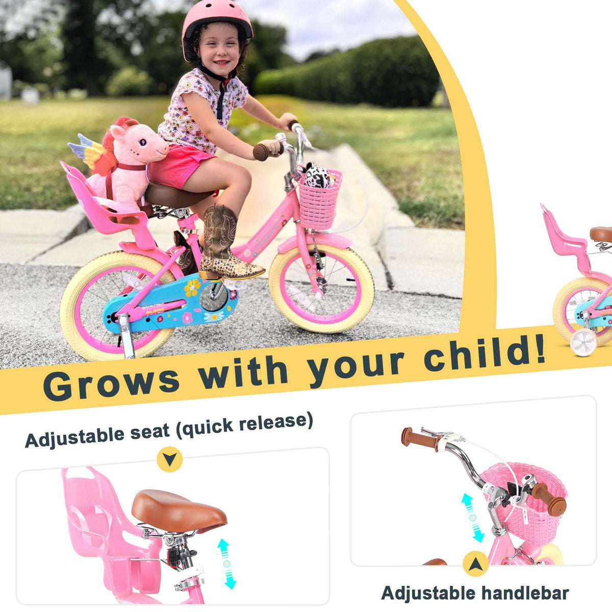 12-20 Inch Kids Bike with Training Wheels O110