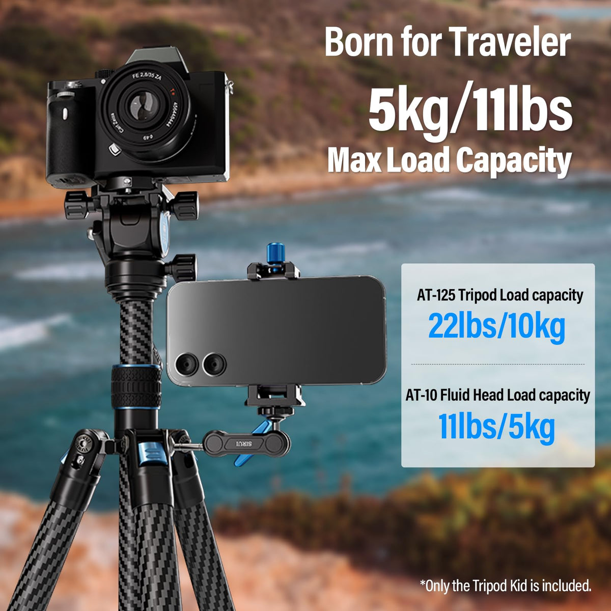 Carbon Fiber Tripod with Panoramic Fluid Head Q805