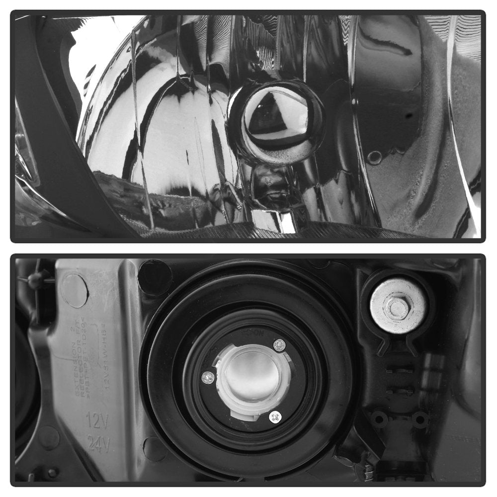 Black Housing Headlights Headlamps Assembly Pair E121121