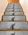 Grey Peel and Stick Stair Treads 8''x30'' 10PCS C84941