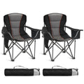 Oversized Folding Camping Chairs 2 Pack Black G747250