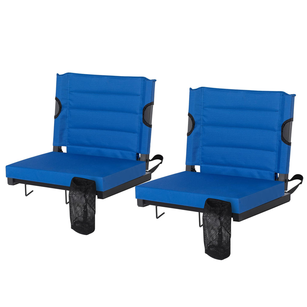 2 Pack Blue Stadium Seats for Bleachers with Back Support Y502194