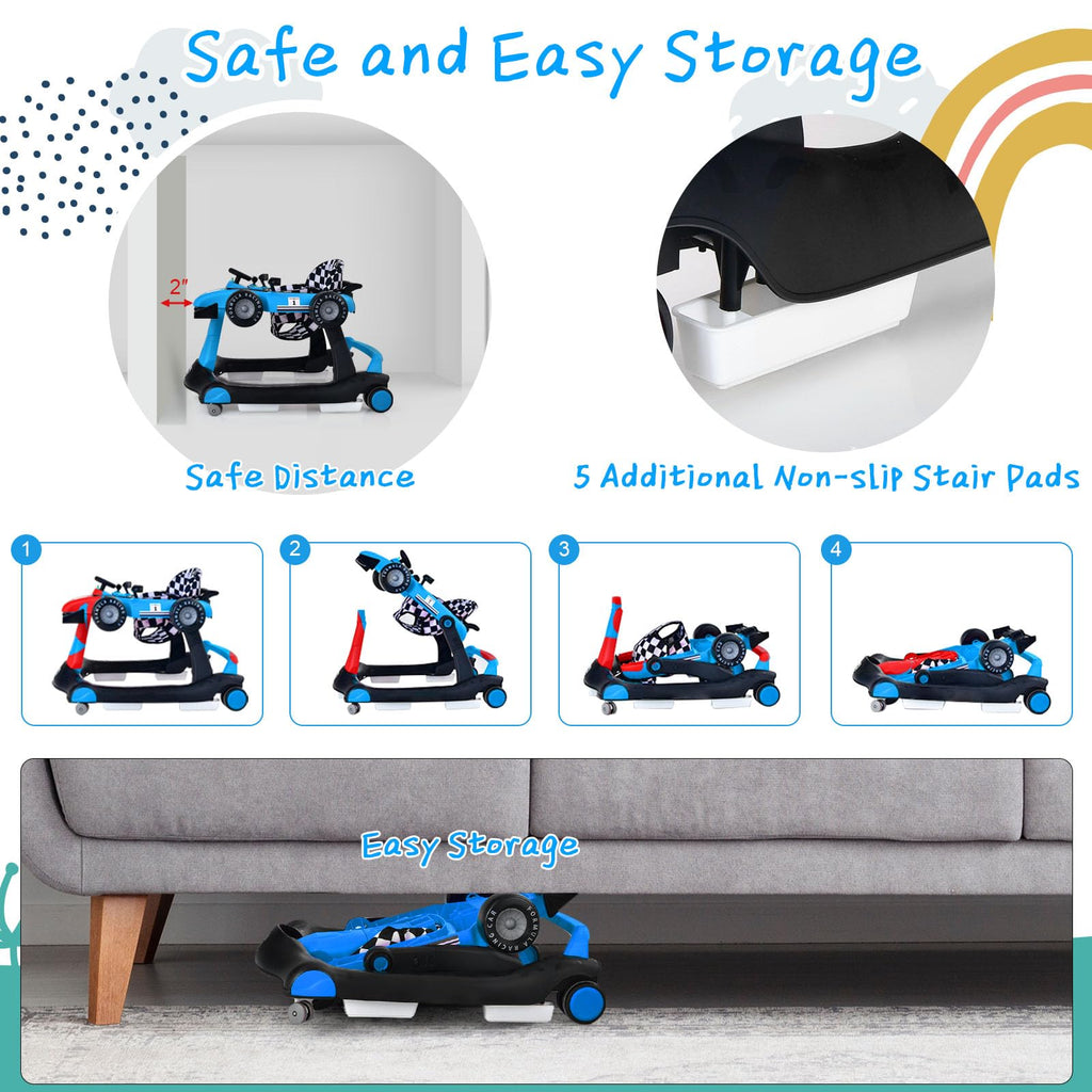 5-in-1 Foldable Baby Walker with Adjustable Height V963810