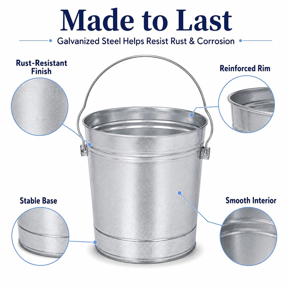 Galvanized Steel Airtight Storage Jar with Locking Lid G713044