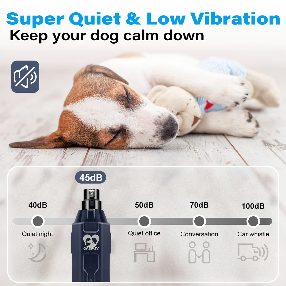 6-Speed Rechargeable Electric Dog Nail Grinder W87908