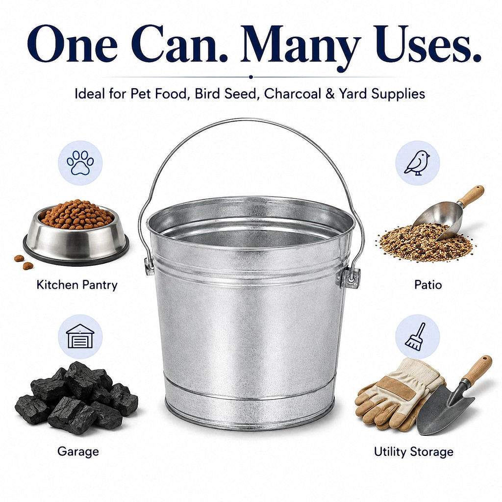 Galvanized Steel Airtight Storage Jar with Locking Lid G713044