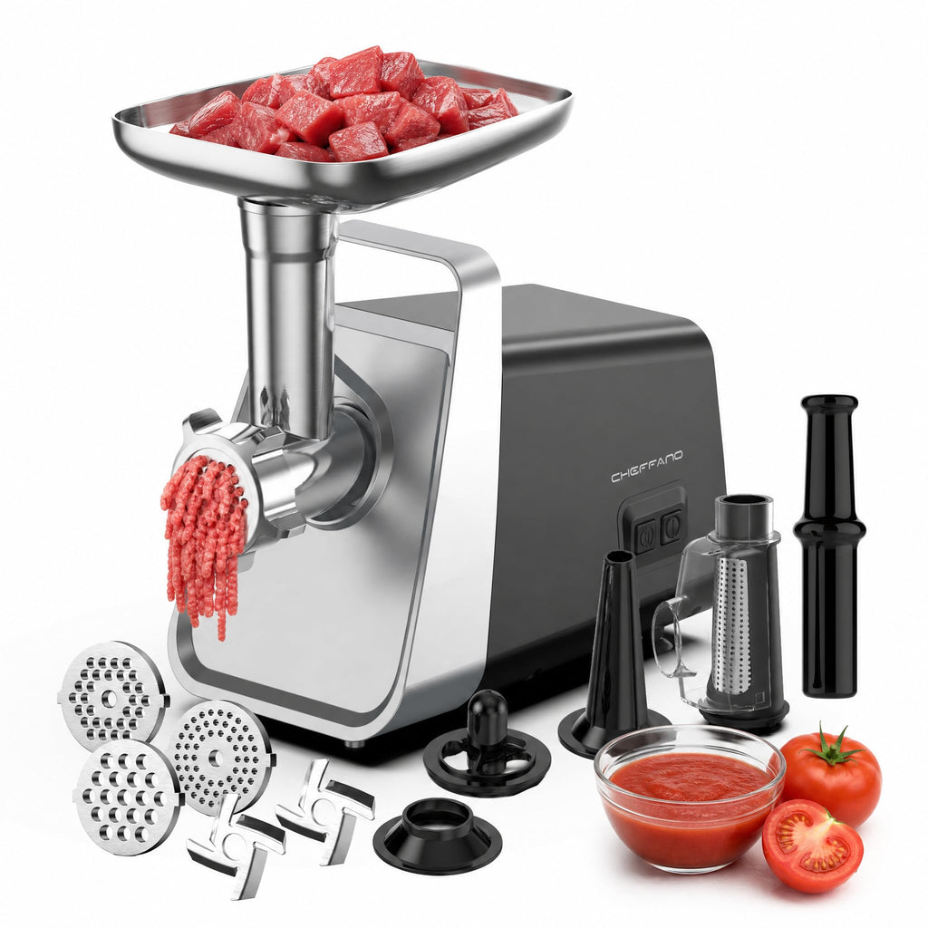 Electric Meat Grinder with Sausage Stuffer, 2 Blades, 3 Plates, 2800W W72400