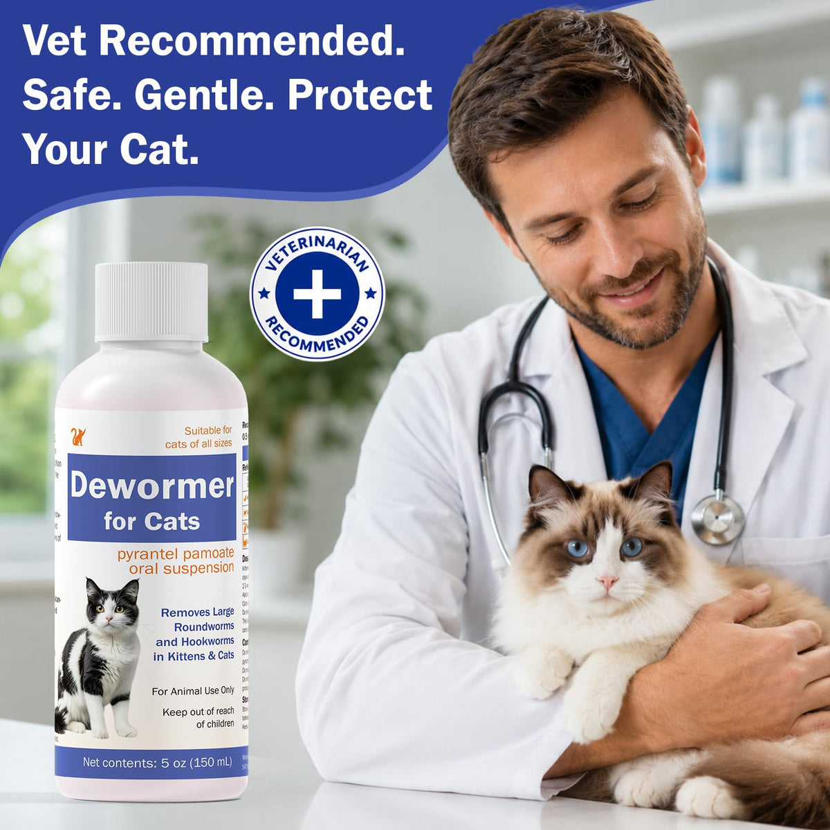 Pyrantel Pamoate Oral Dewormer for Cats & Kittens S479