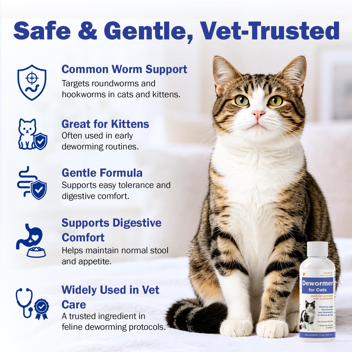 Pyrantel Pamoate Oral Dewormer for Cats & Kittens S479