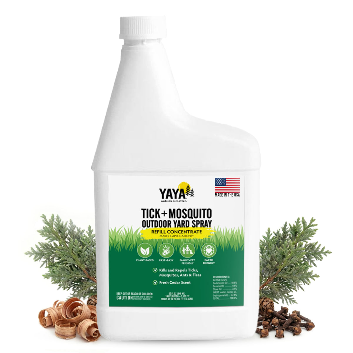 Plant-Derived Essential Oils Outdoor Yard Spray Refill Concentrate 32 oz U15756