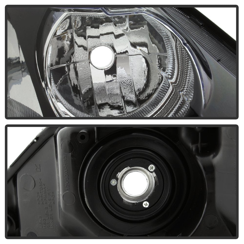 Black Housing Headlights Headlamps Assembly Pair E121121