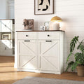 Brown and Antique White 20 Gallon Tilt-Out Trash Cabinet X65733