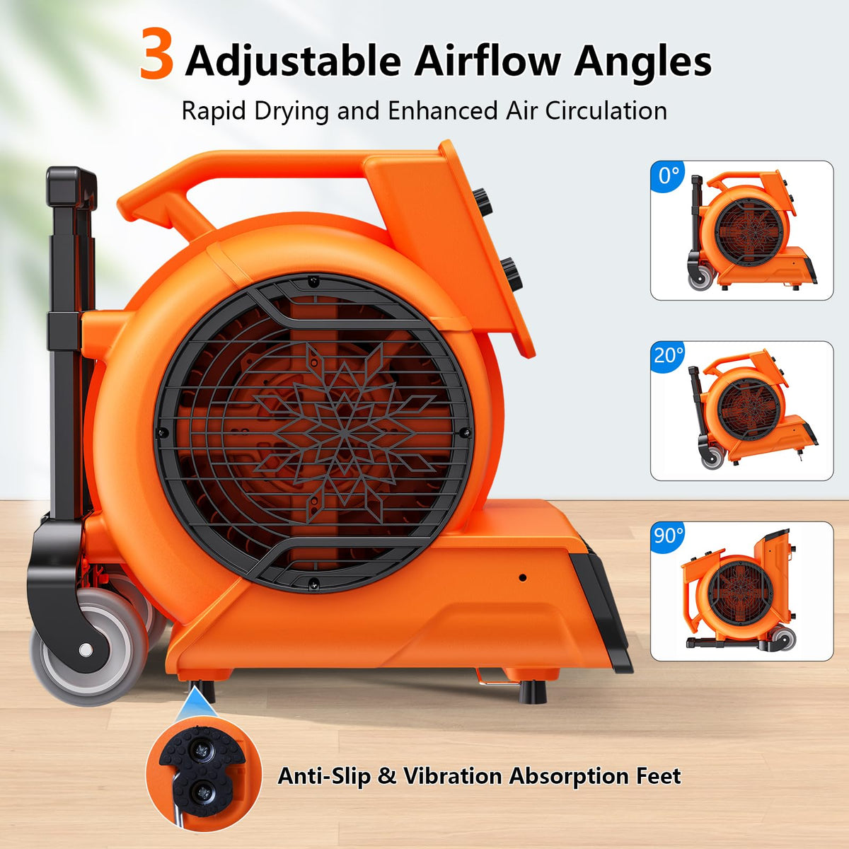 1 HP 4000 CFM Portable Air Mover P9543