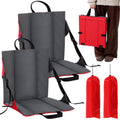 2 Pack Foldable Stadium Seats with Back Support Y959