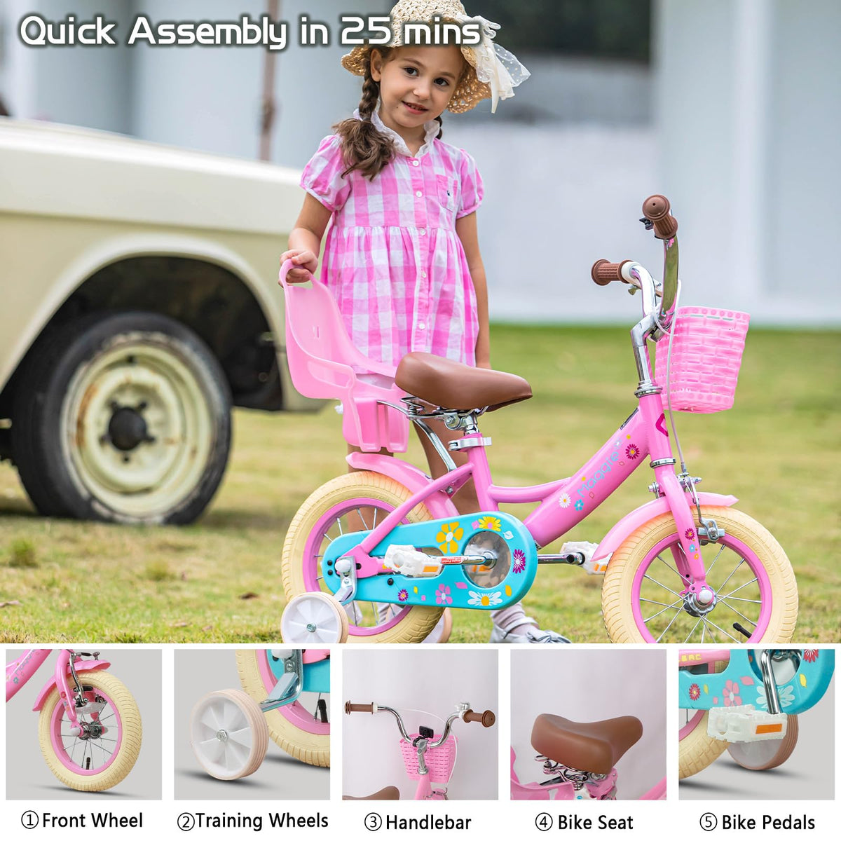 12-20 Inch Kids Bike with Training Wheels O110