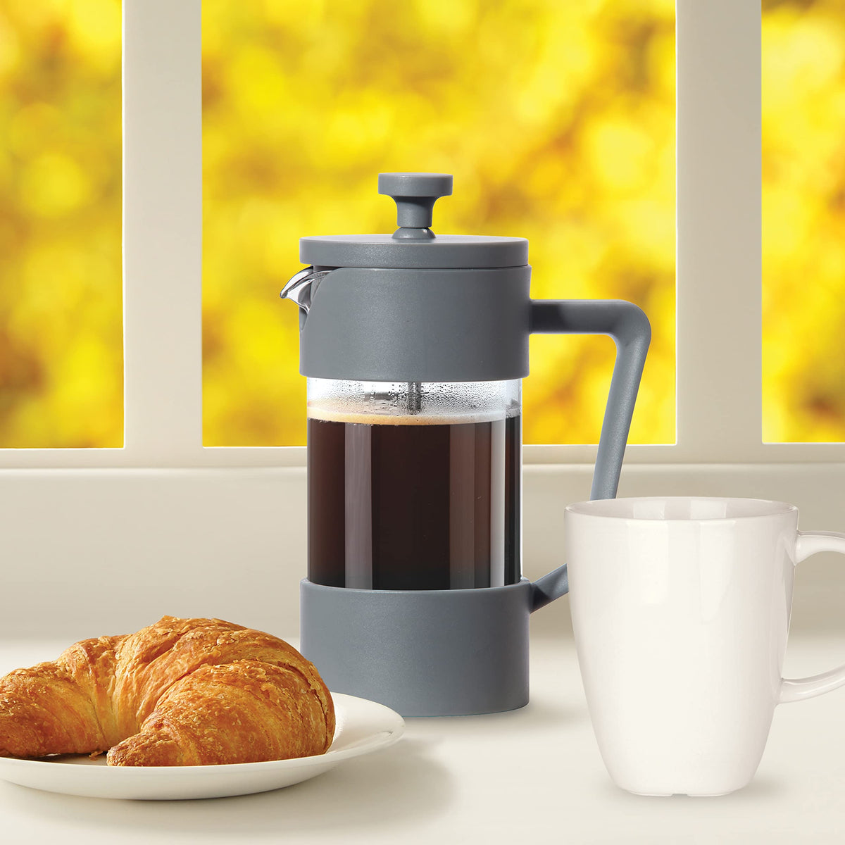 12oz Borosilicate Glass French Press Coffee Maker V7119