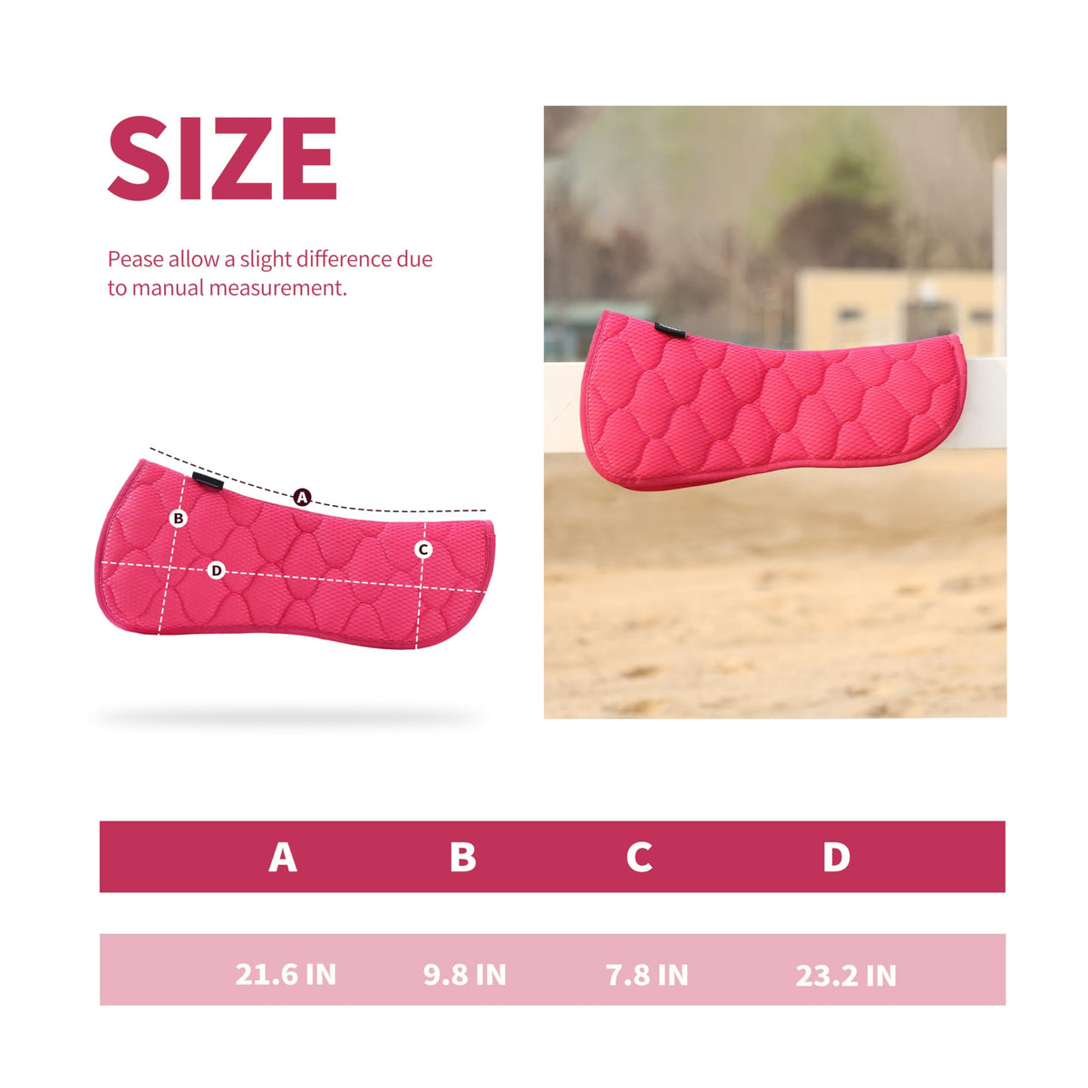 Mesh English Saddle Half Pad Z642561