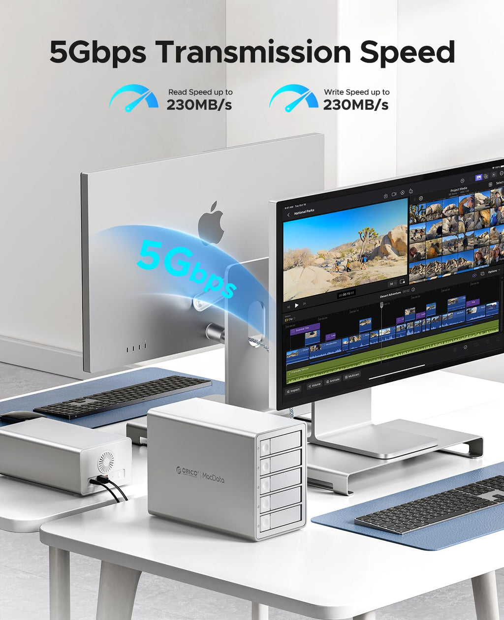 5 Bay RAID External Hard Drive Enclosure P8036