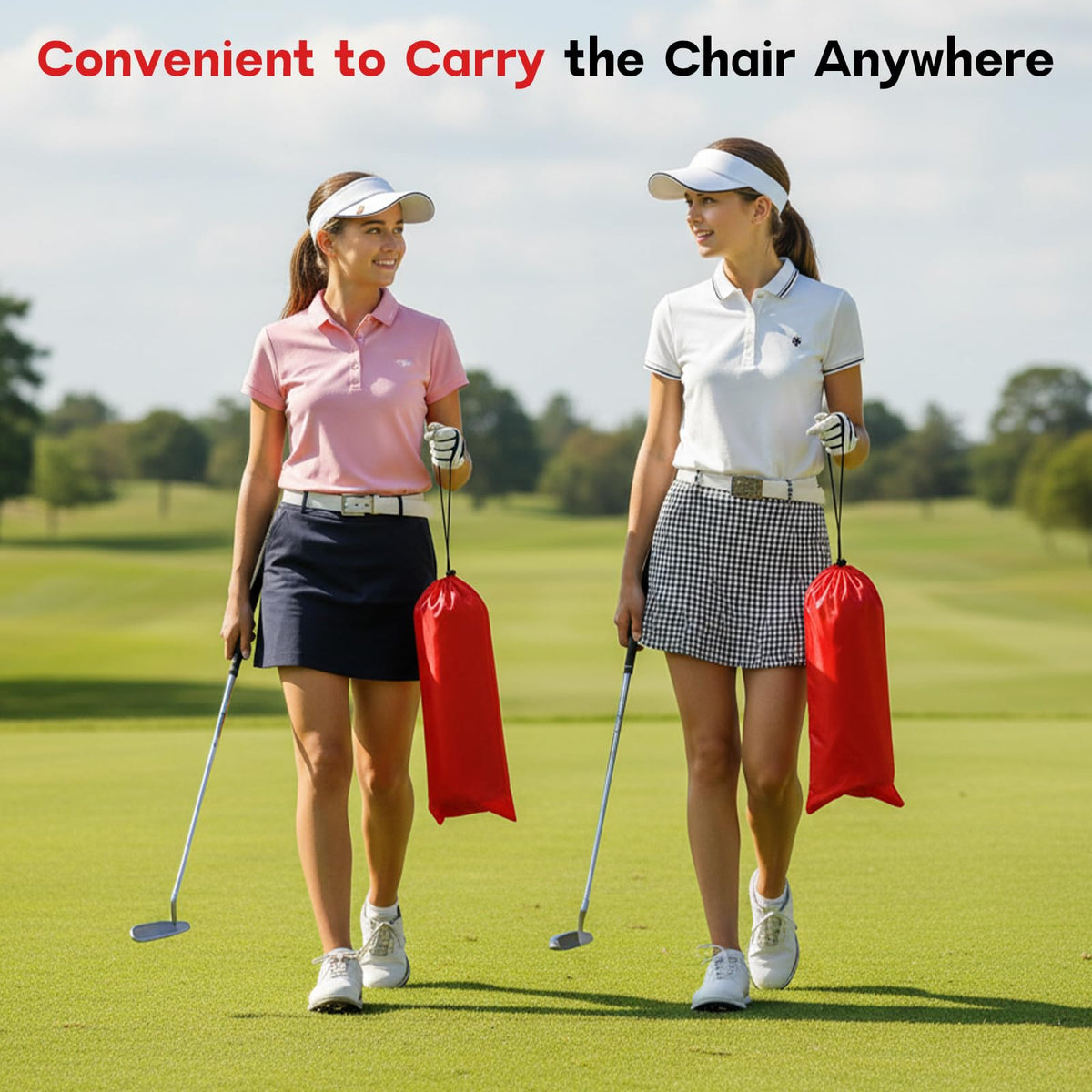 2 Pack Foldable Stadium Seats with Back Support Y959