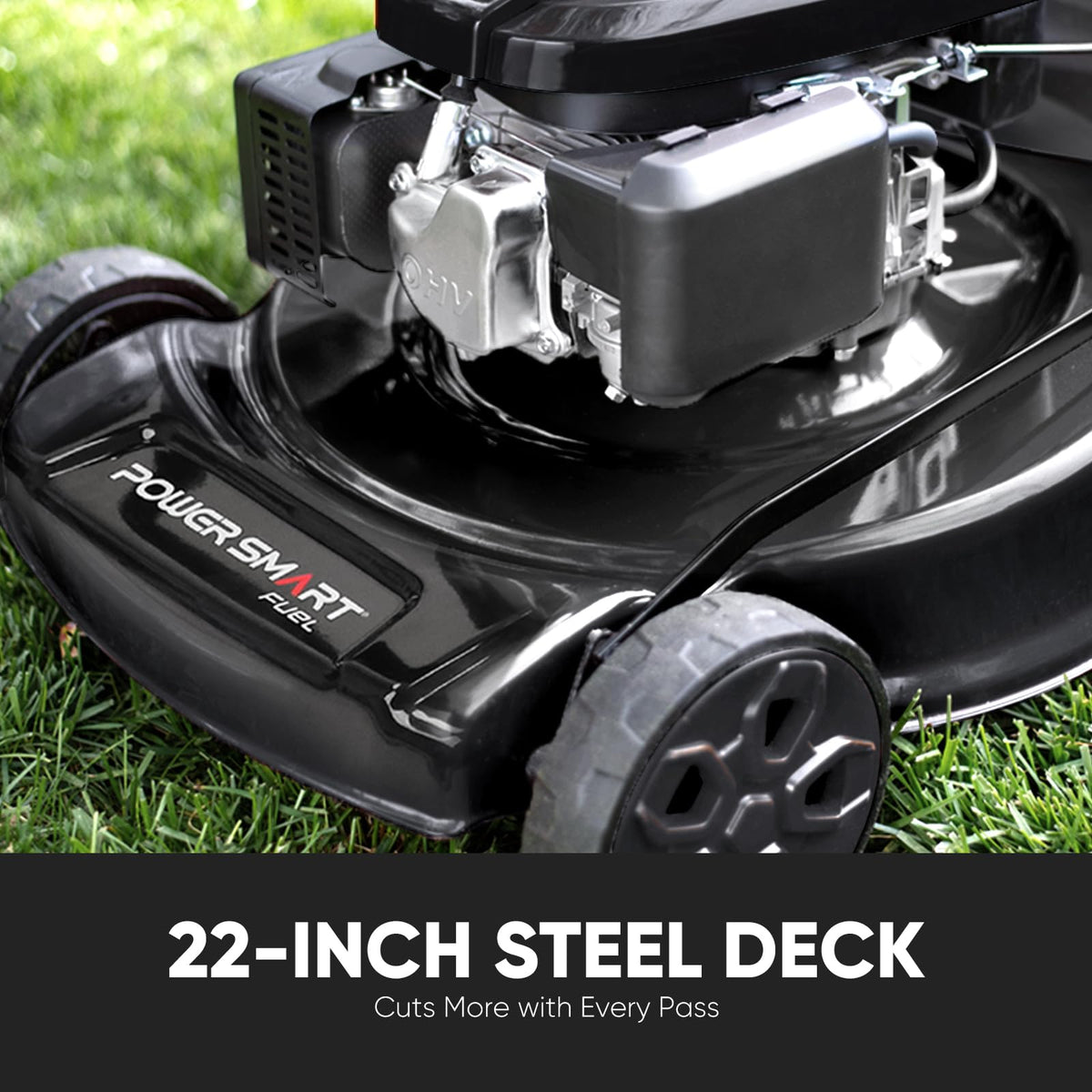 22-Inch Self Propelled Gas Lawn Mower, 170cc 4-Cycle OHV Engine D804801