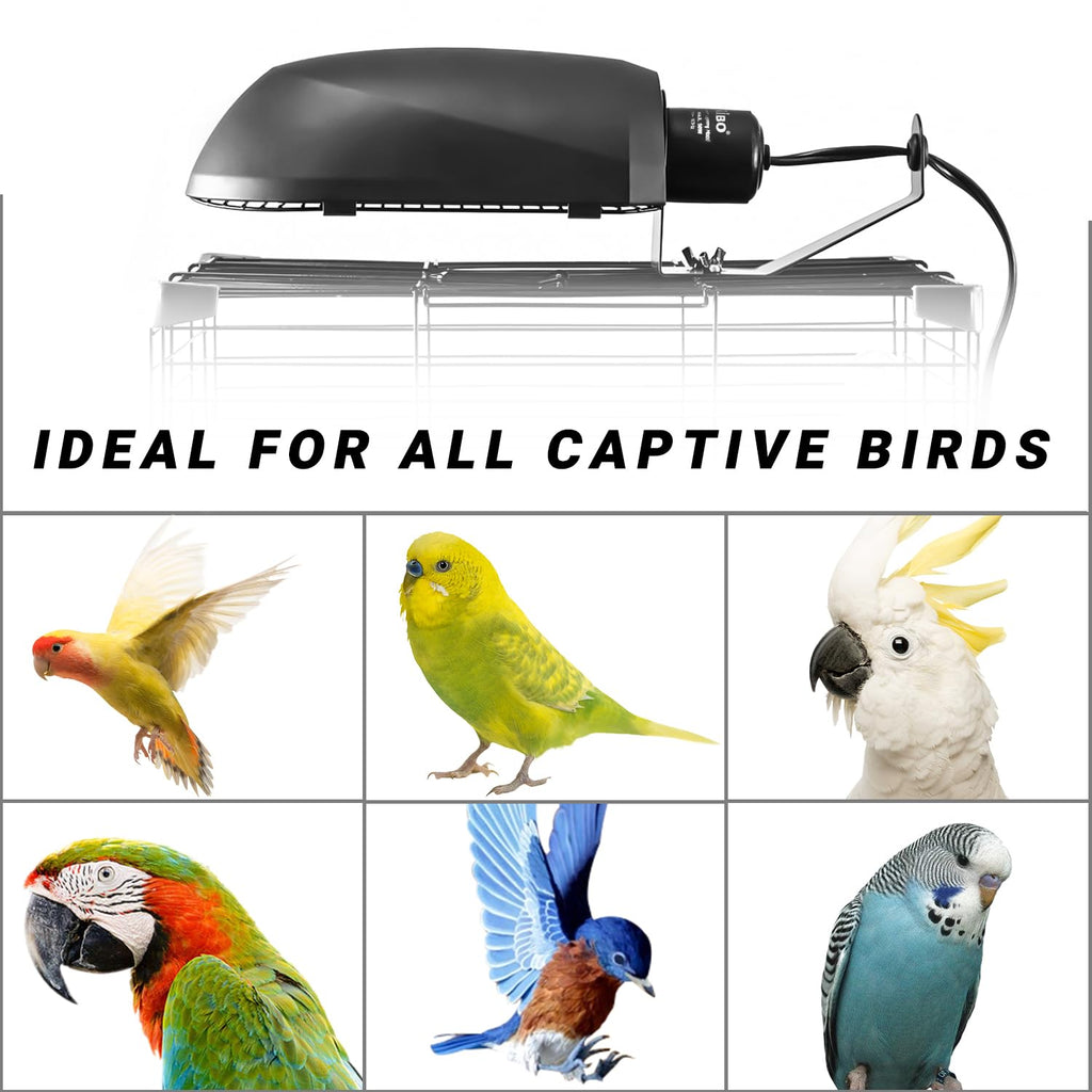 Bird Cage Light Fixture Combo Kit, 2.4% UVB UVA 20W Compact Fluorescent Bulb F8883