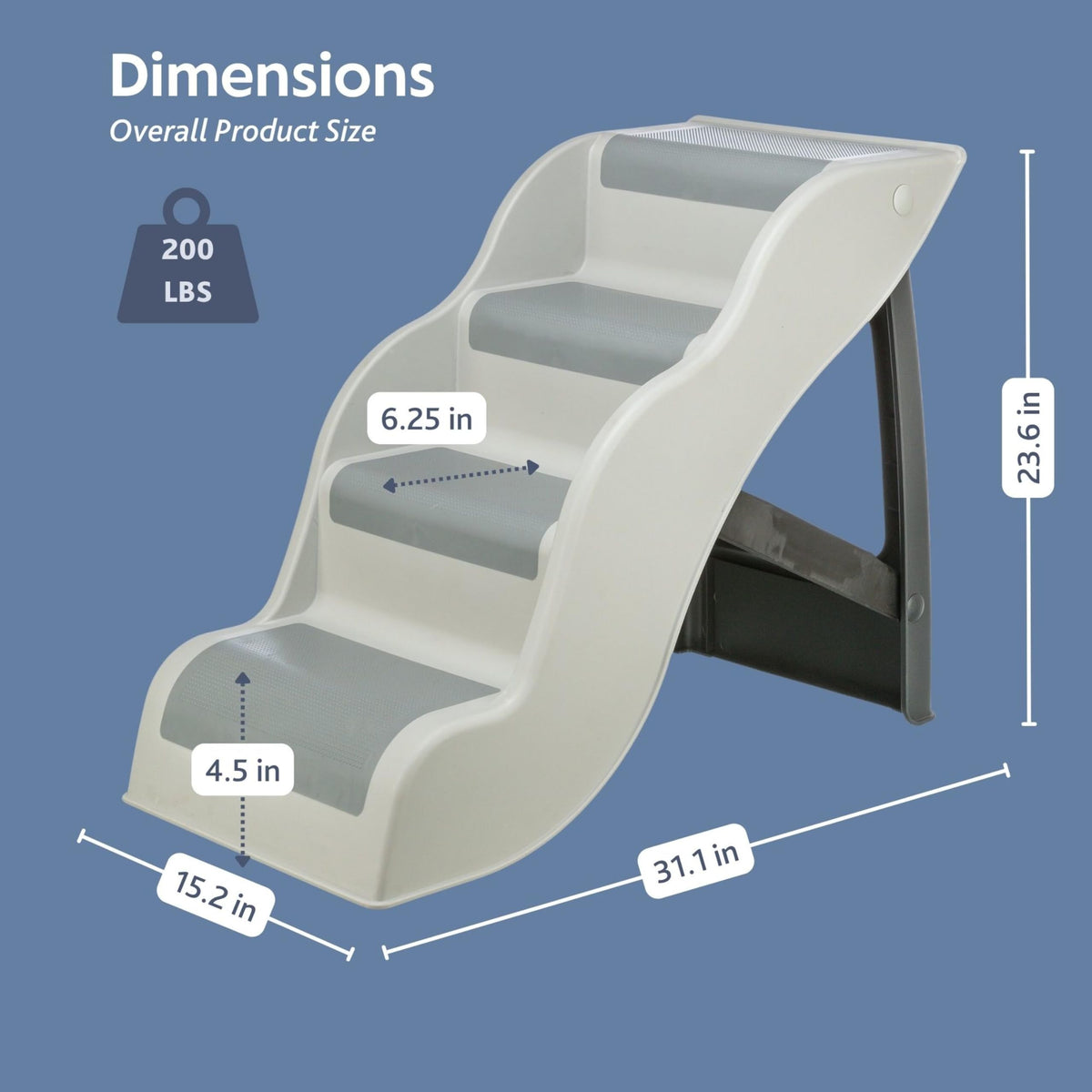 Lightweight 4-Step Pet Stairs J9167