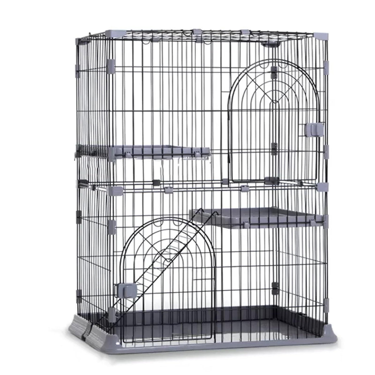 3/4-Tier Cat Cage Playpen with Hammock K44925