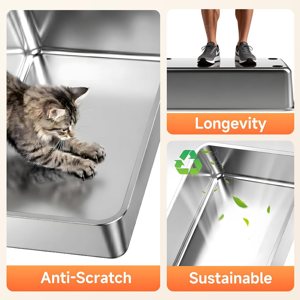 Stainless Steel Litter Box with Scoop D181241