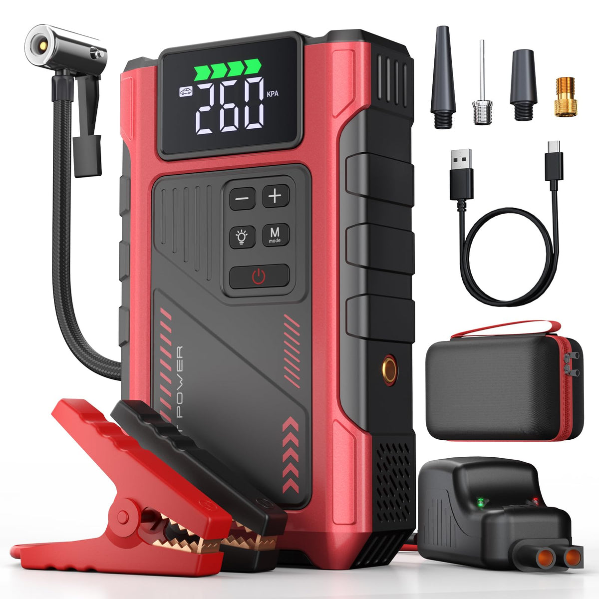 4500A Car Jump Starter with Air Compressor and 150PSI Tire Inflator C6159