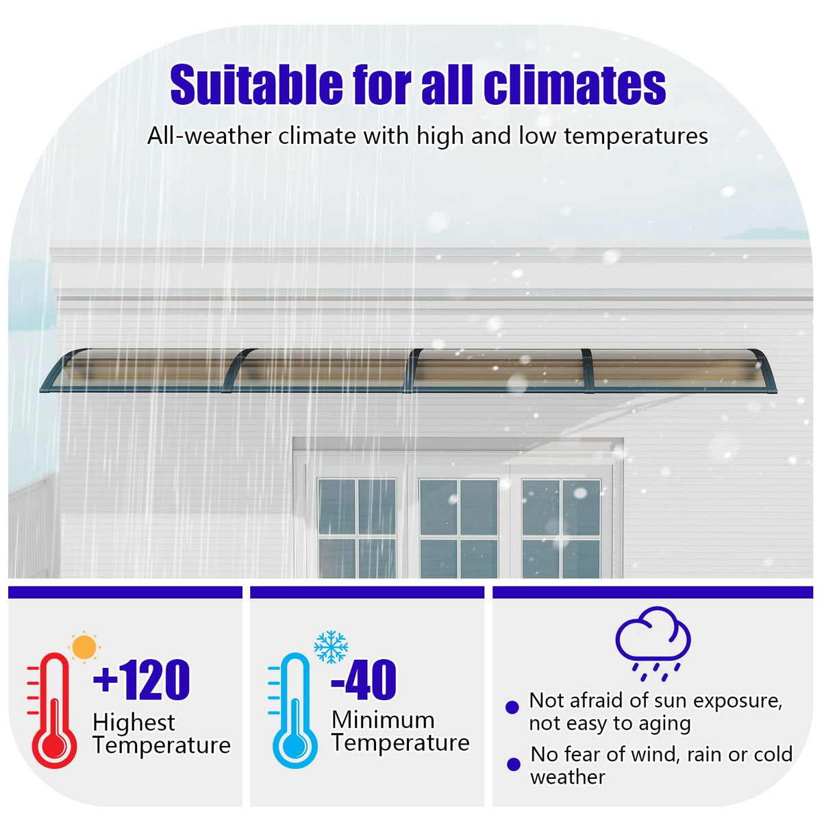 32x48'' Polycarbonate Door Awning A860