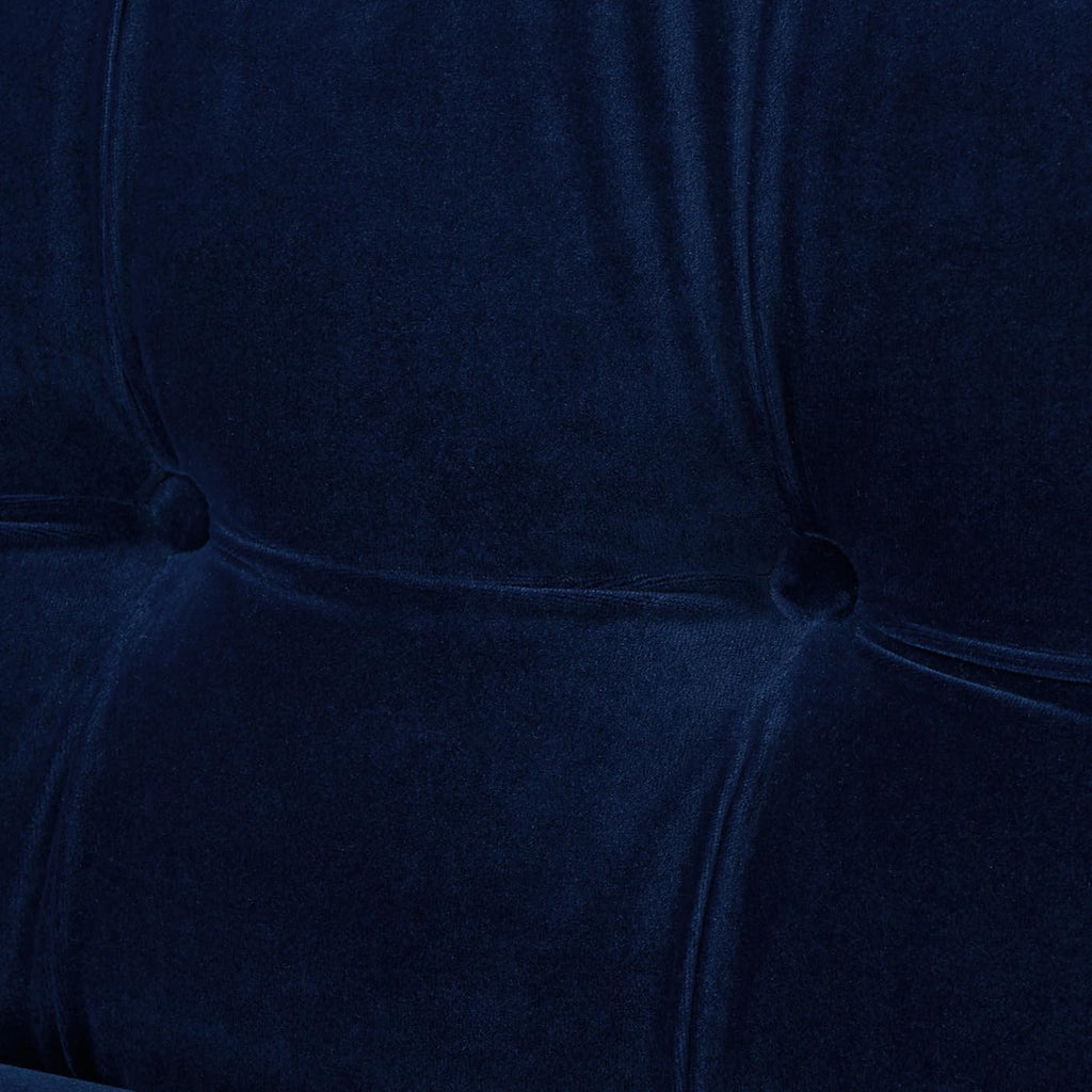 84" Navy Blue Velvet Tufted Sofa E540