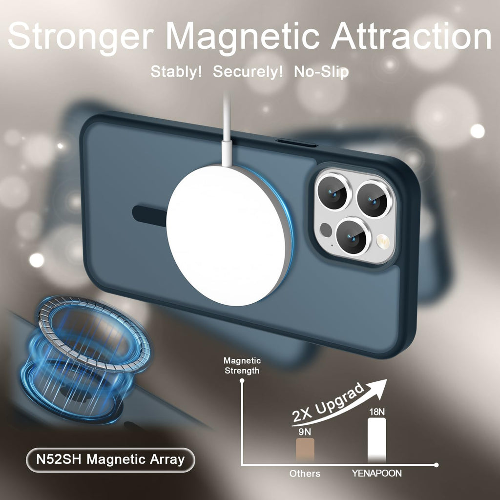 Matte Magnetic Navy Blue Phone Case F795