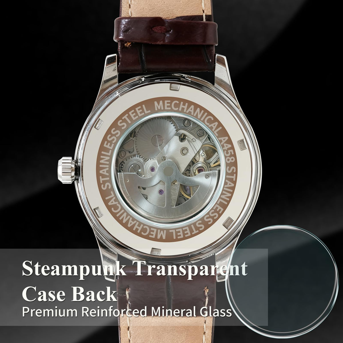 Mechanical Watch Automatic Self-Winding White Dial Blue Hands V40902