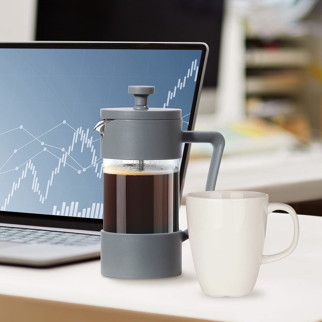 12oz Borosilicate Glass French Press Coffee Maker V7119