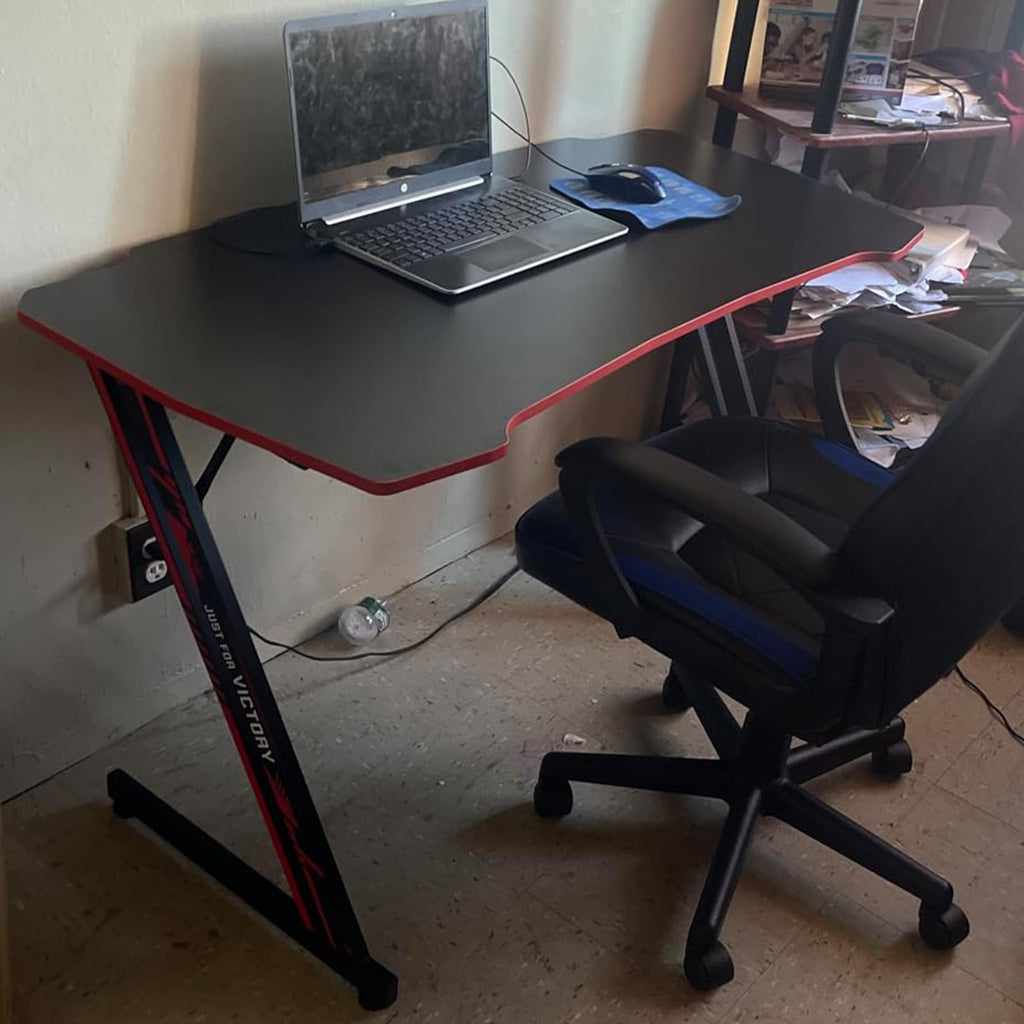 47 Inch Gaming Desk with Headphone Hook O454943