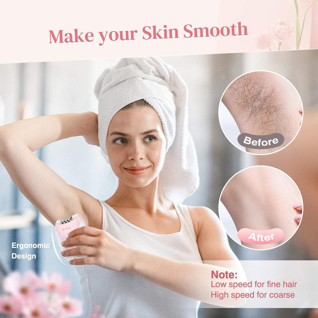 2-Speed Rechargeable Epilator with LED Light D139702