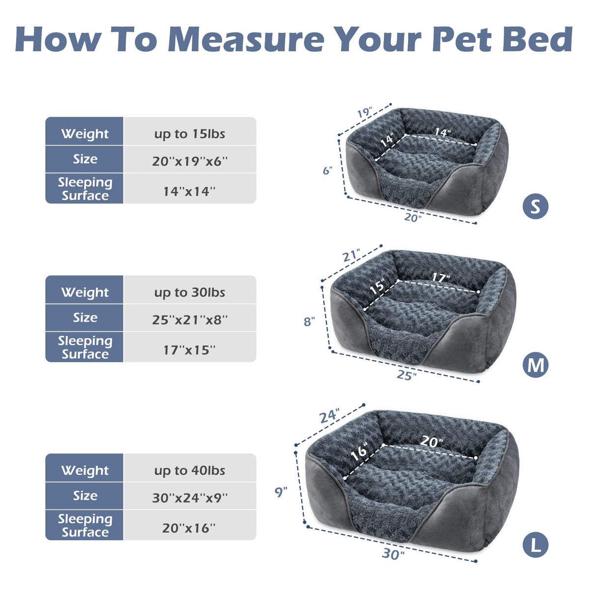 Washable Orthopedic Dog Bed with Anti-Slip Bottom W21524