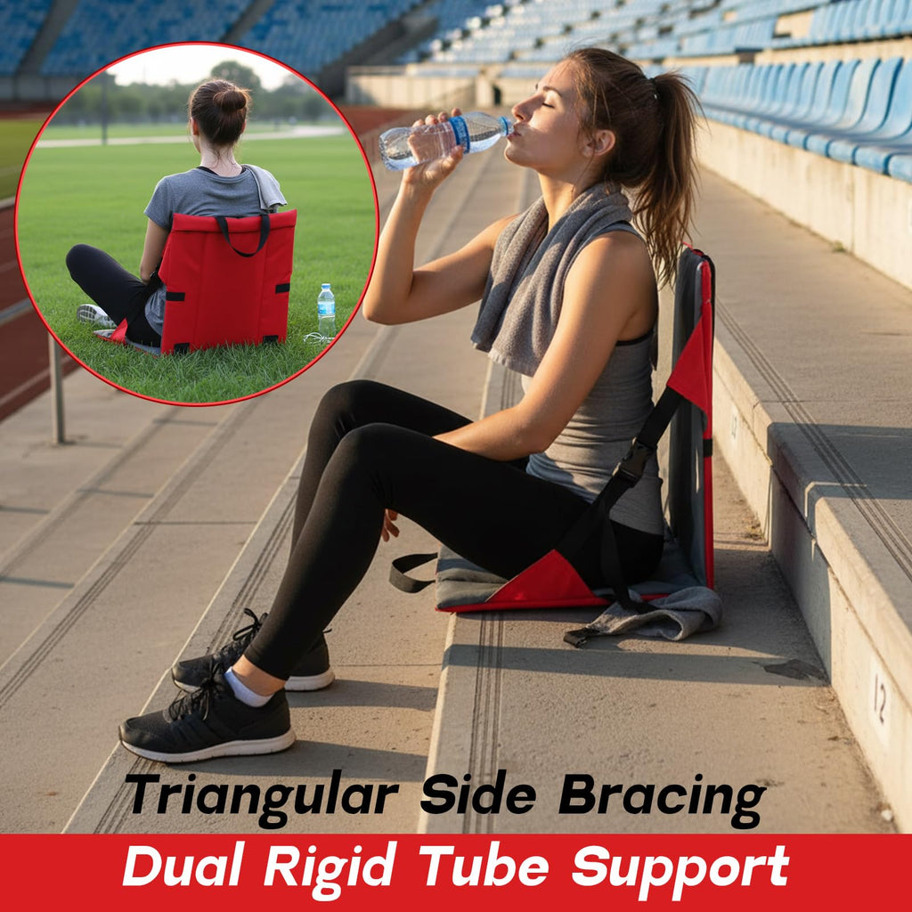 2 Pack Foldable Stadium Seats with Back Support Y959