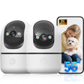 Indoor Camera 5G&2.4G WiFi 360° Pan/Tilt 2-Pack G84442