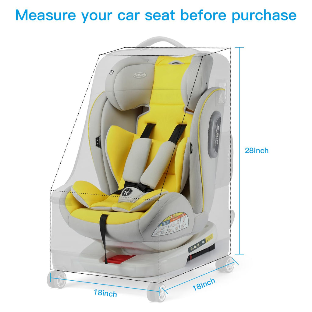 Green Car Seat Travel Bag with Spinner Wheels V99001