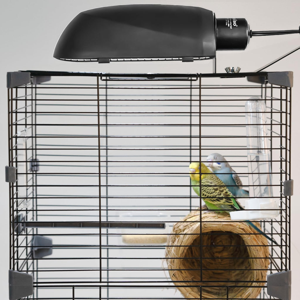 Bird Cage Light Fixture Combo Kit, 2.4% UVB UVA 20W Compact Fluorescent Bulb F8883