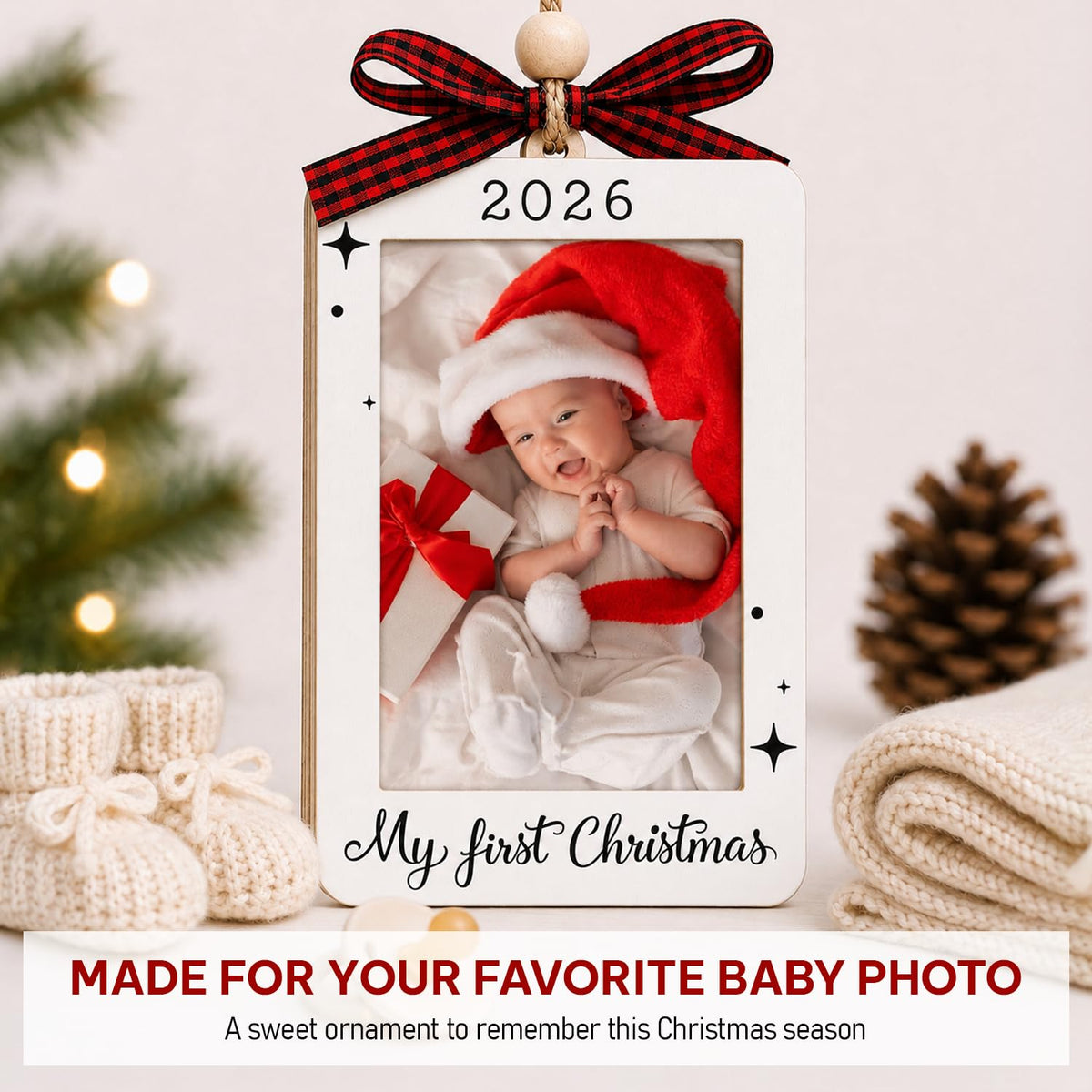 Baby's First Christmas Ornament 2026 Picture Frame M47333