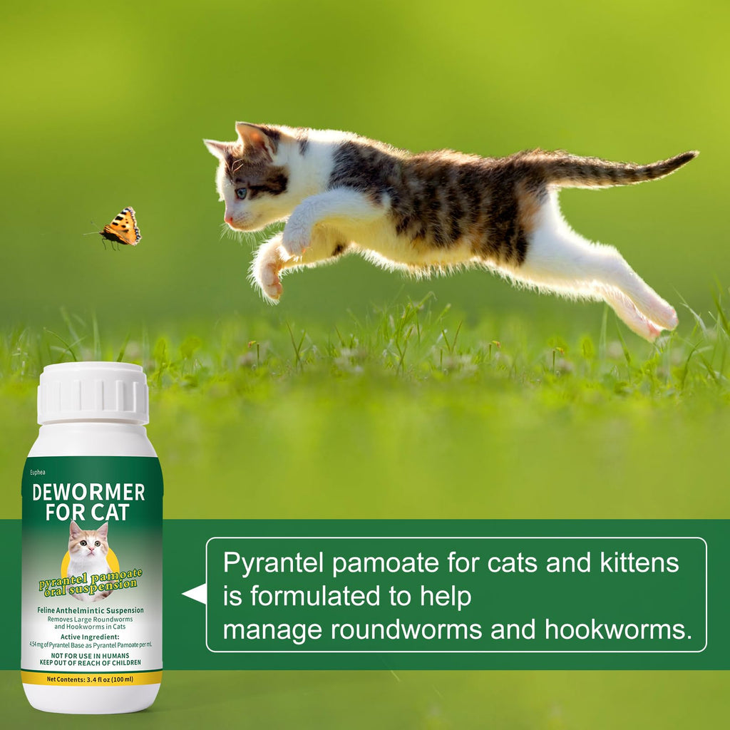 Pyrantel Pamoate Oral Suspension for Cats & Kittens, 100 mL Y2830
