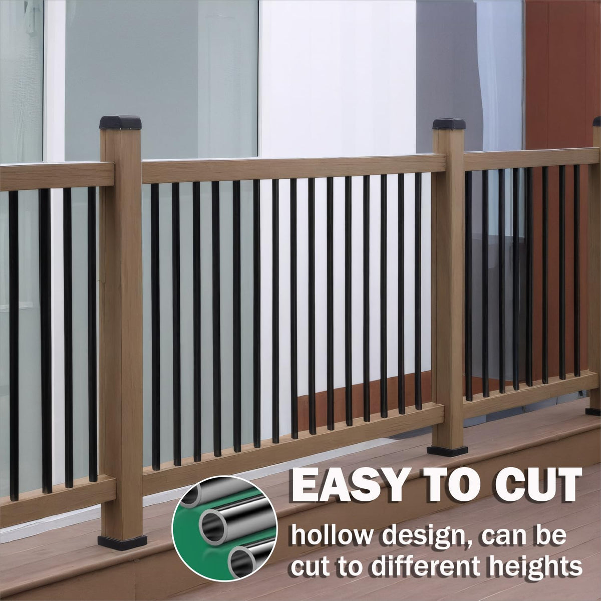 105 Pack 26" Black Aluminum Deck Balusters U5691